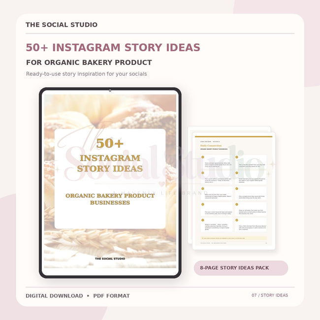 Organic Bakery Products – Instagram Story Ideas Pack | The Social Studio