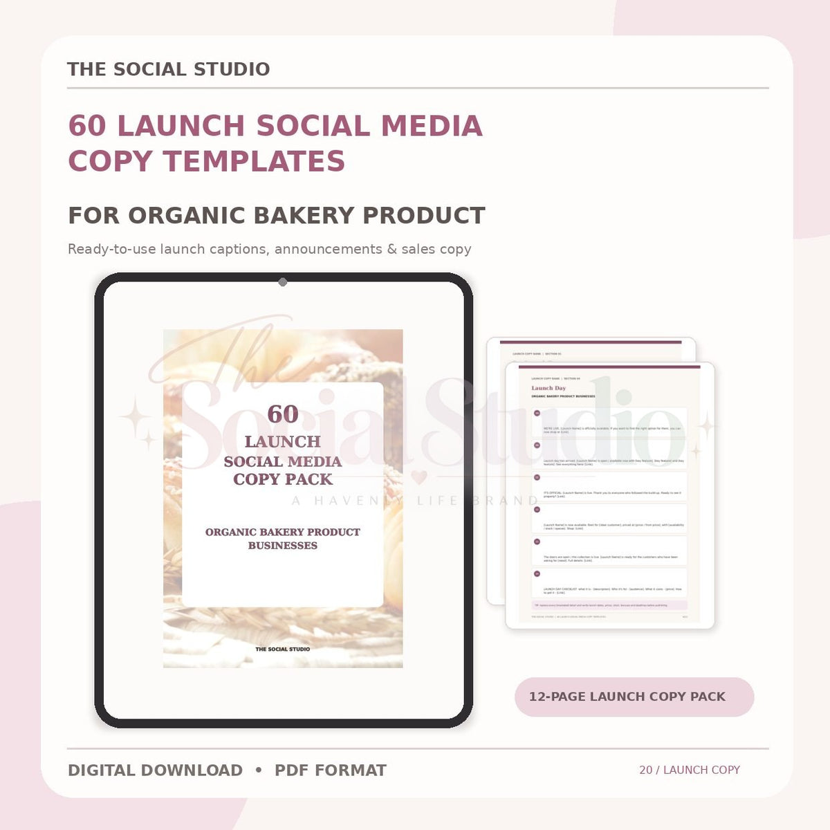 Organic Bakery Products – Launch Social Media Copy Pack | The Social Studio