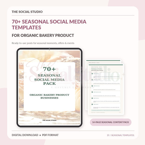 Organic Bakery Products – Seasonal Social Media Pack | The Social Studio