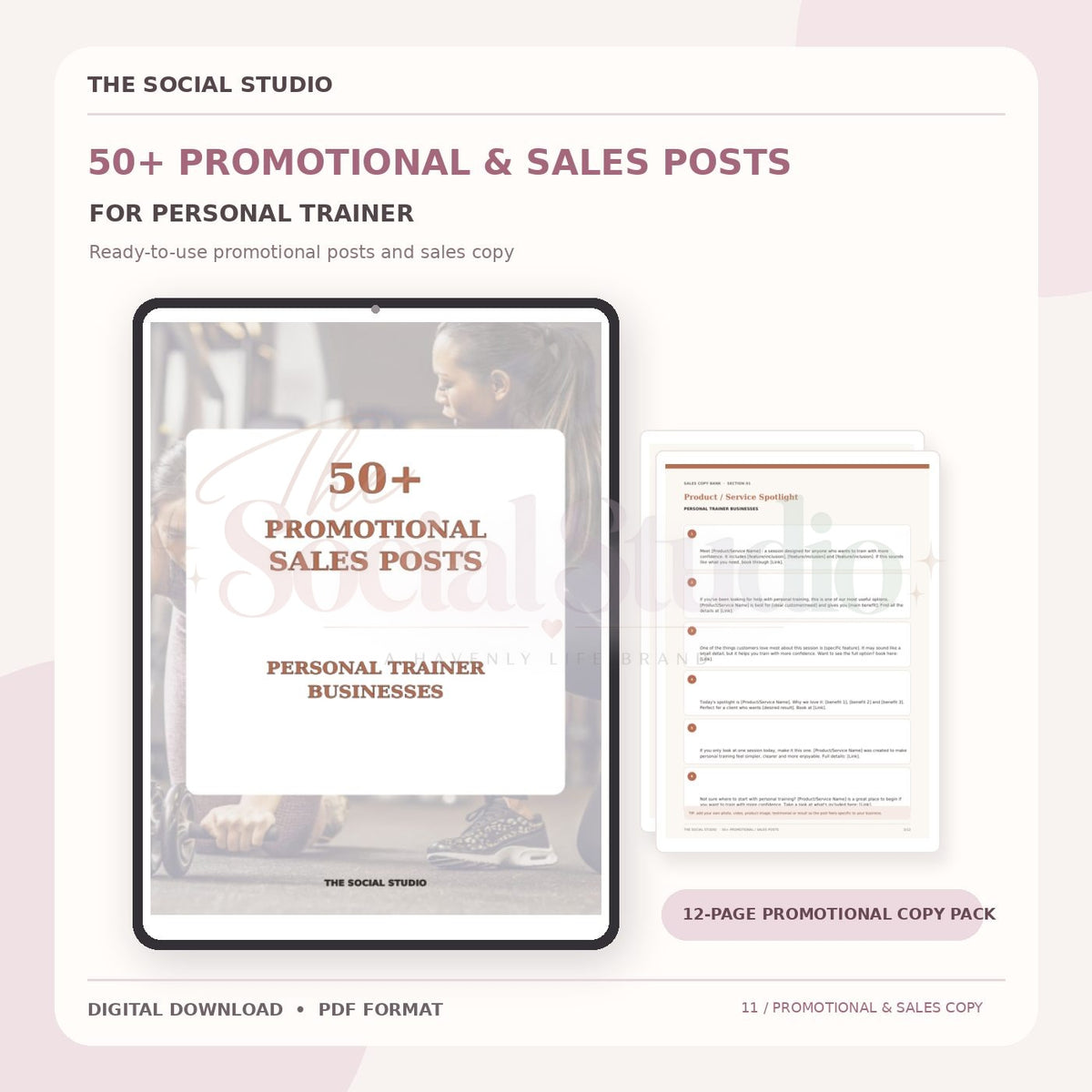 Personal Trainer – Promotional & Sales Post Templates | The Social Studio