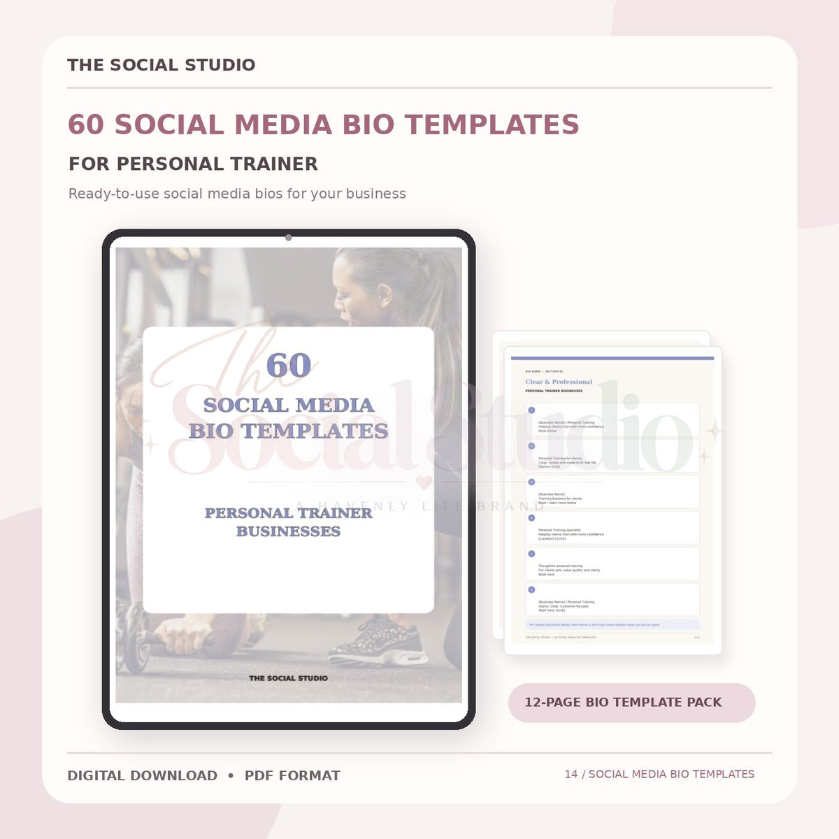 Personal Trainer – Social Media Bio Templates | The Social Studio