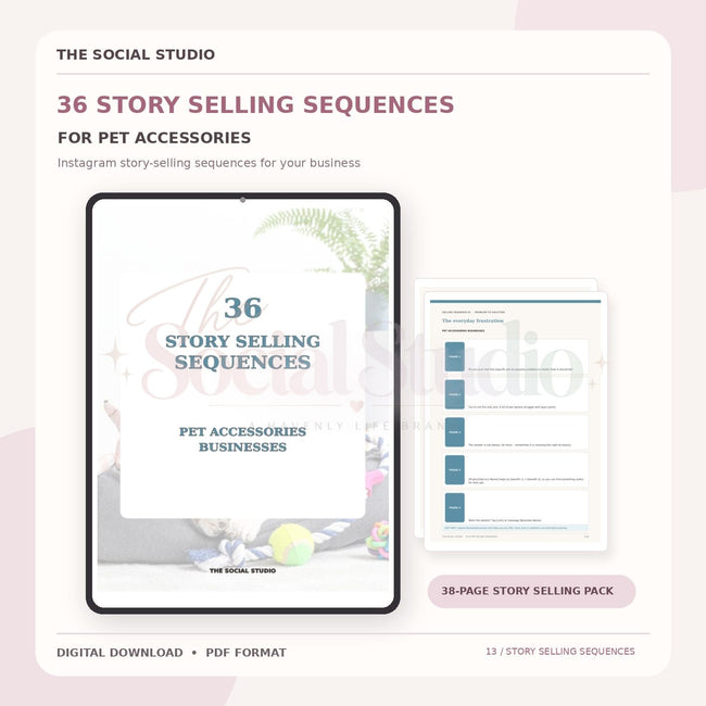 Pet Accessories – Instagram Story Selling Sequences | The Social Studio