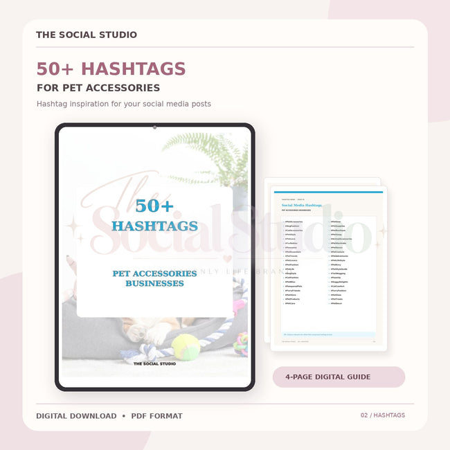 Pet Accessories – Hashtag Pack | The Social Studio