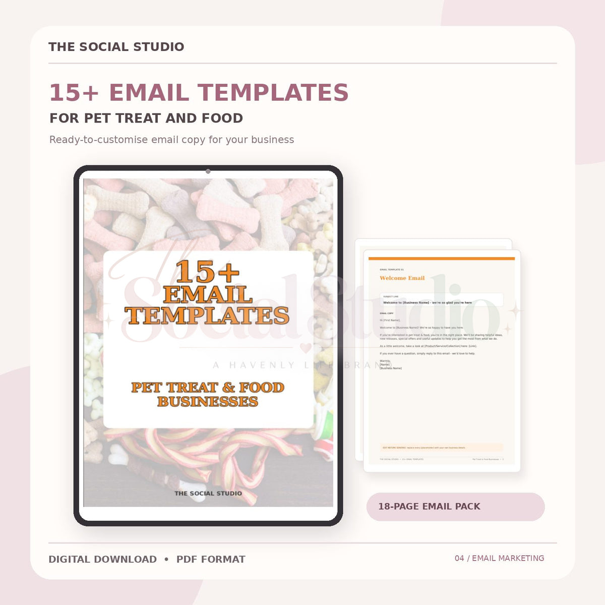 Pet Treats and Food – Email Templates Pack | The Social Studio