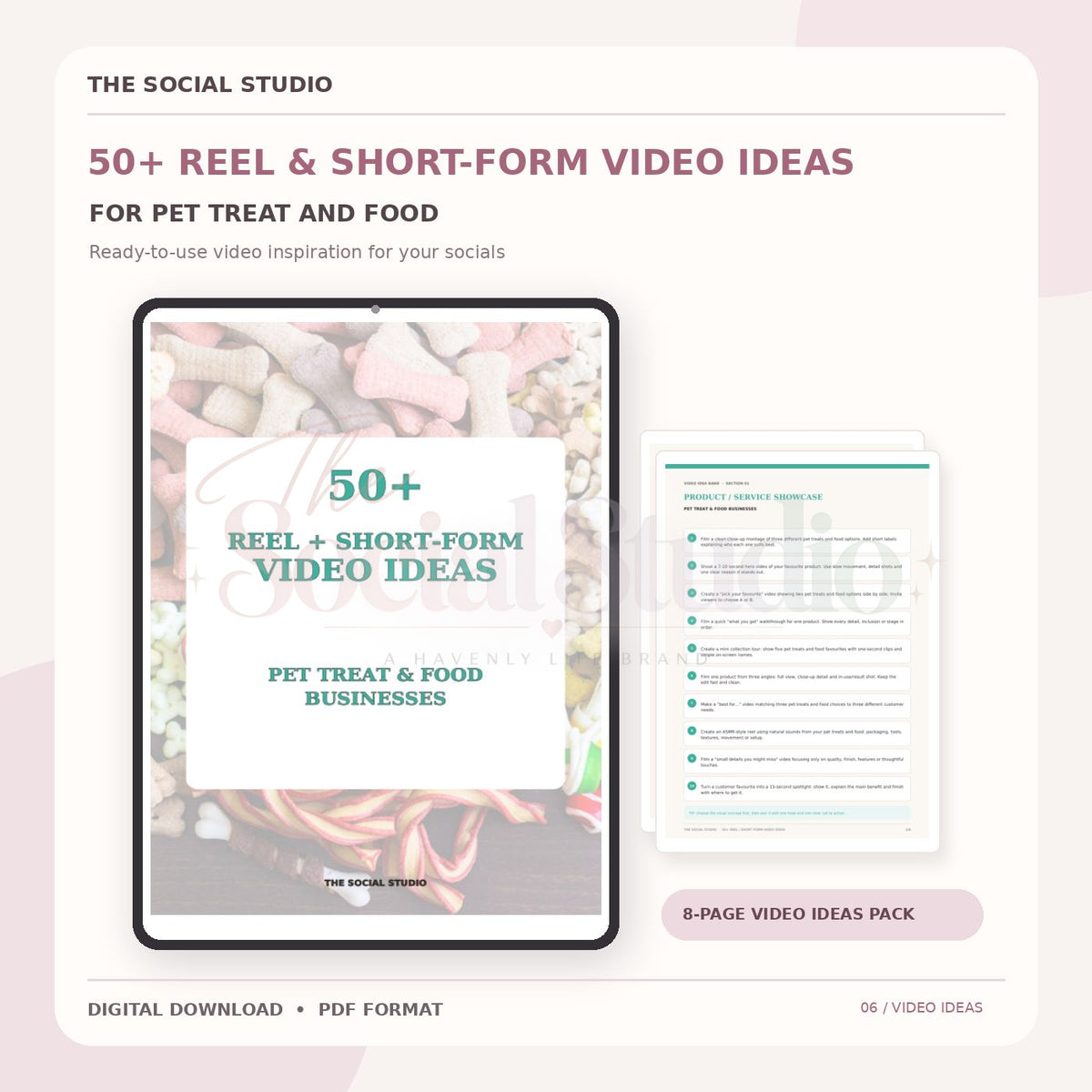 Pet Treats and Food – Reels & Short-Form Video Ideas Pack | The Social Studio