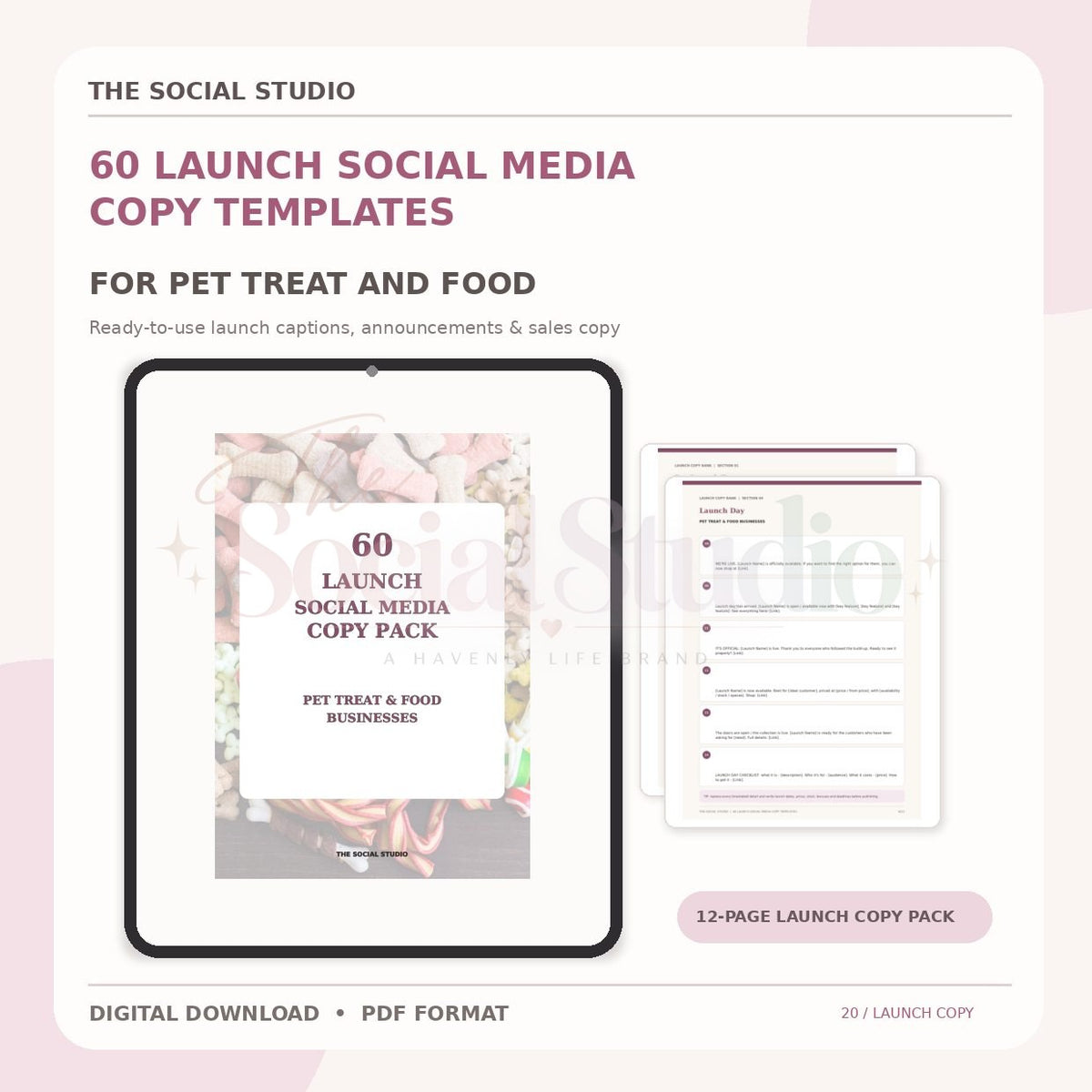 Pet Treats and Food – Launch Social Media Copy Pack | The Social Studio