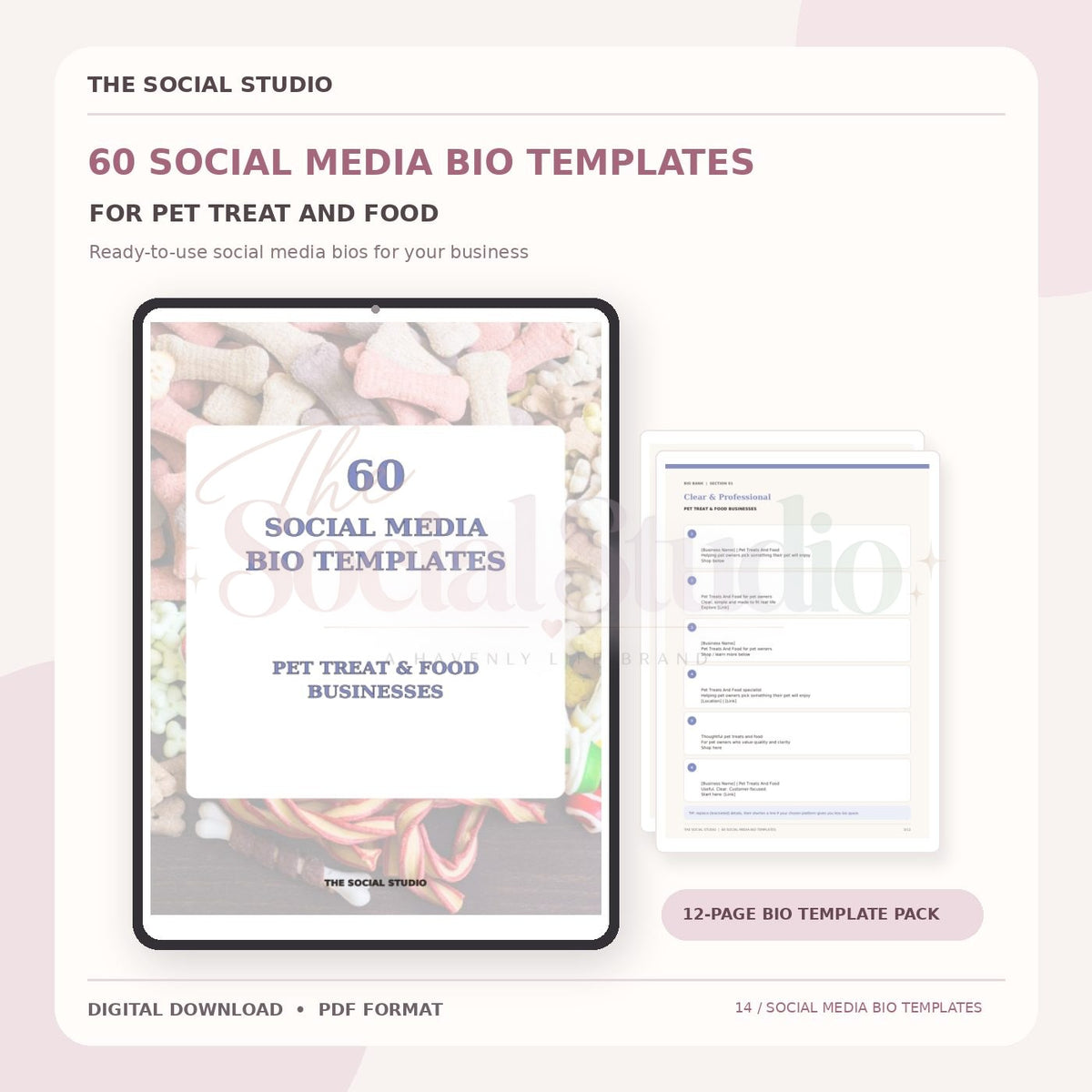 Pet Treats and Food – Social Media Bio Templates | The Social Studio