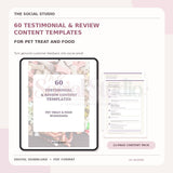 Pet Treats and Food – Testimonial & Review Content Templates
