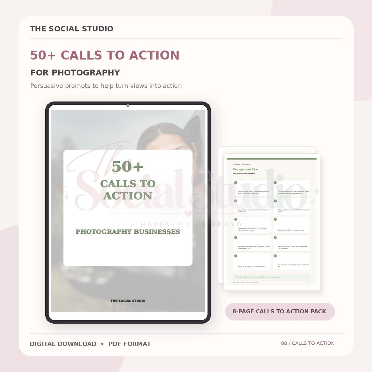Photography – Calls to Action Pack | The Social Studio