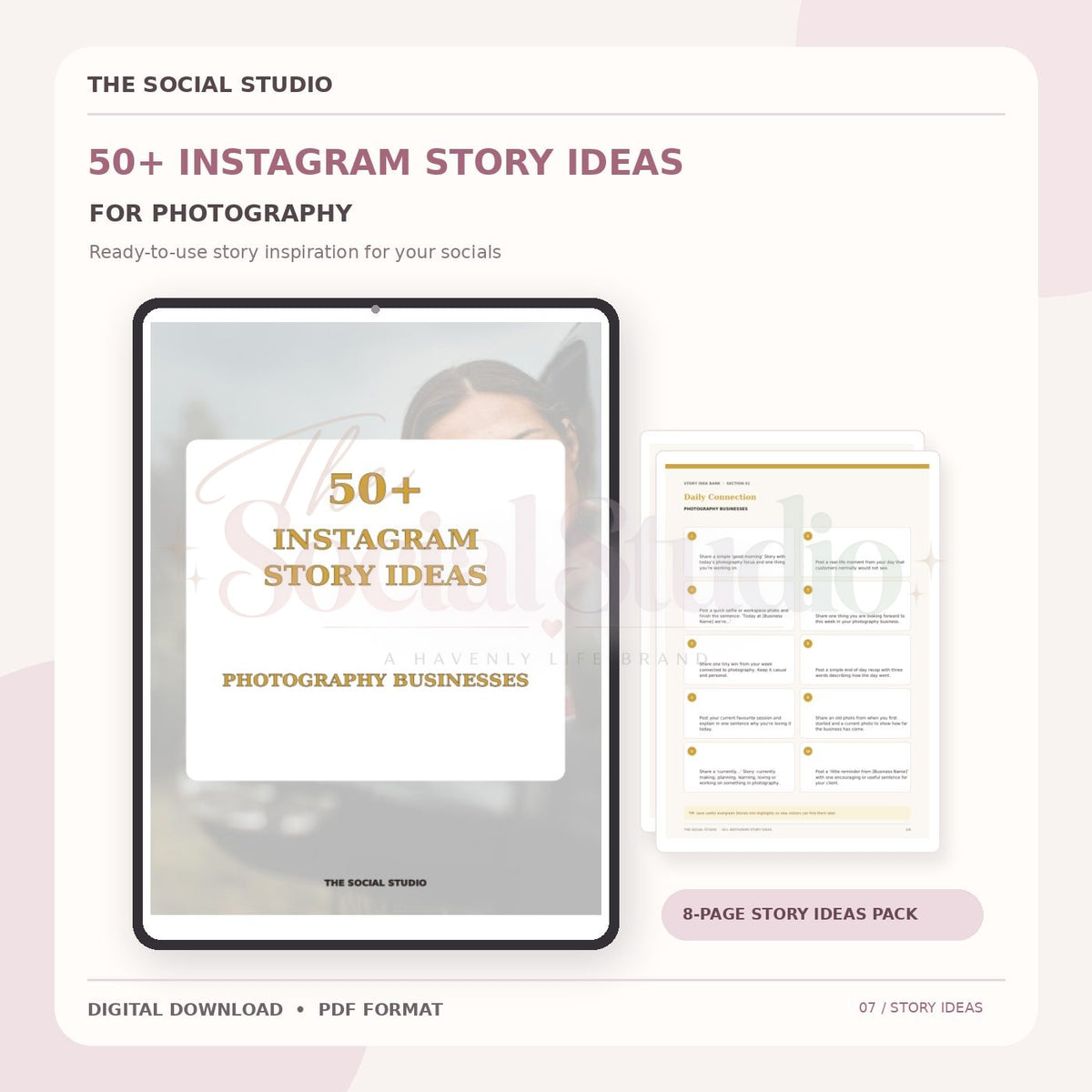 Photography – Instagram Story Ideas Pack | The Social Studio