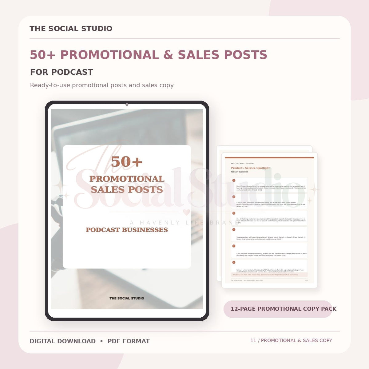 Podcasts – Promotional & Sales Post Templates | The Social Studio