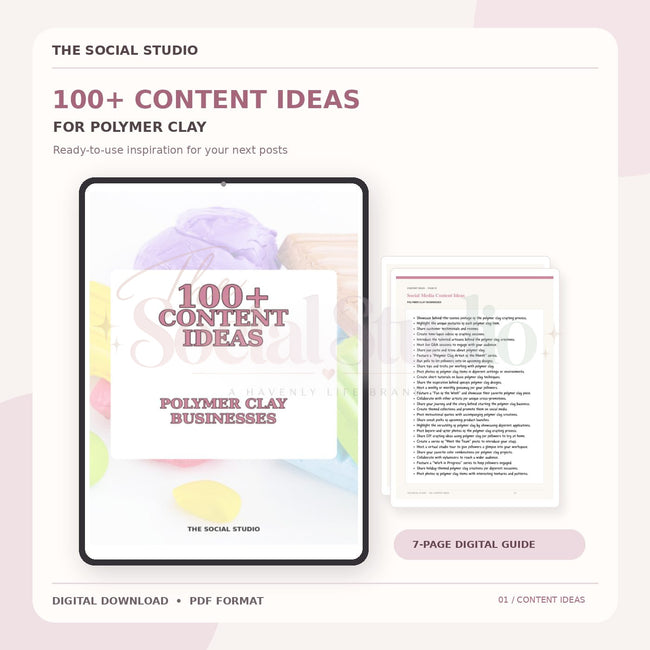 Polymer Clay – Content Ideas Pack | The Social Studio