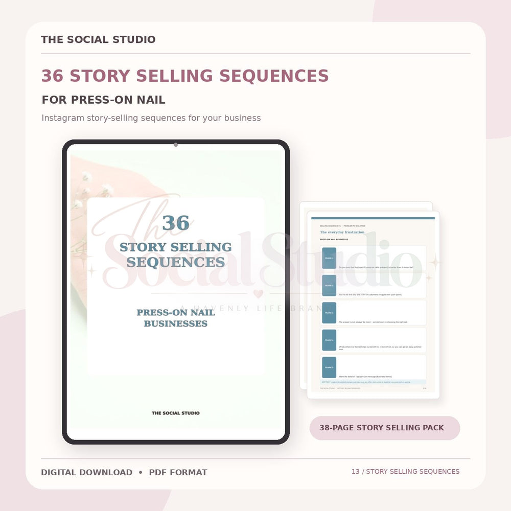 Press-On Nails – Instagram Story Selling Sequences | The Social Studio
