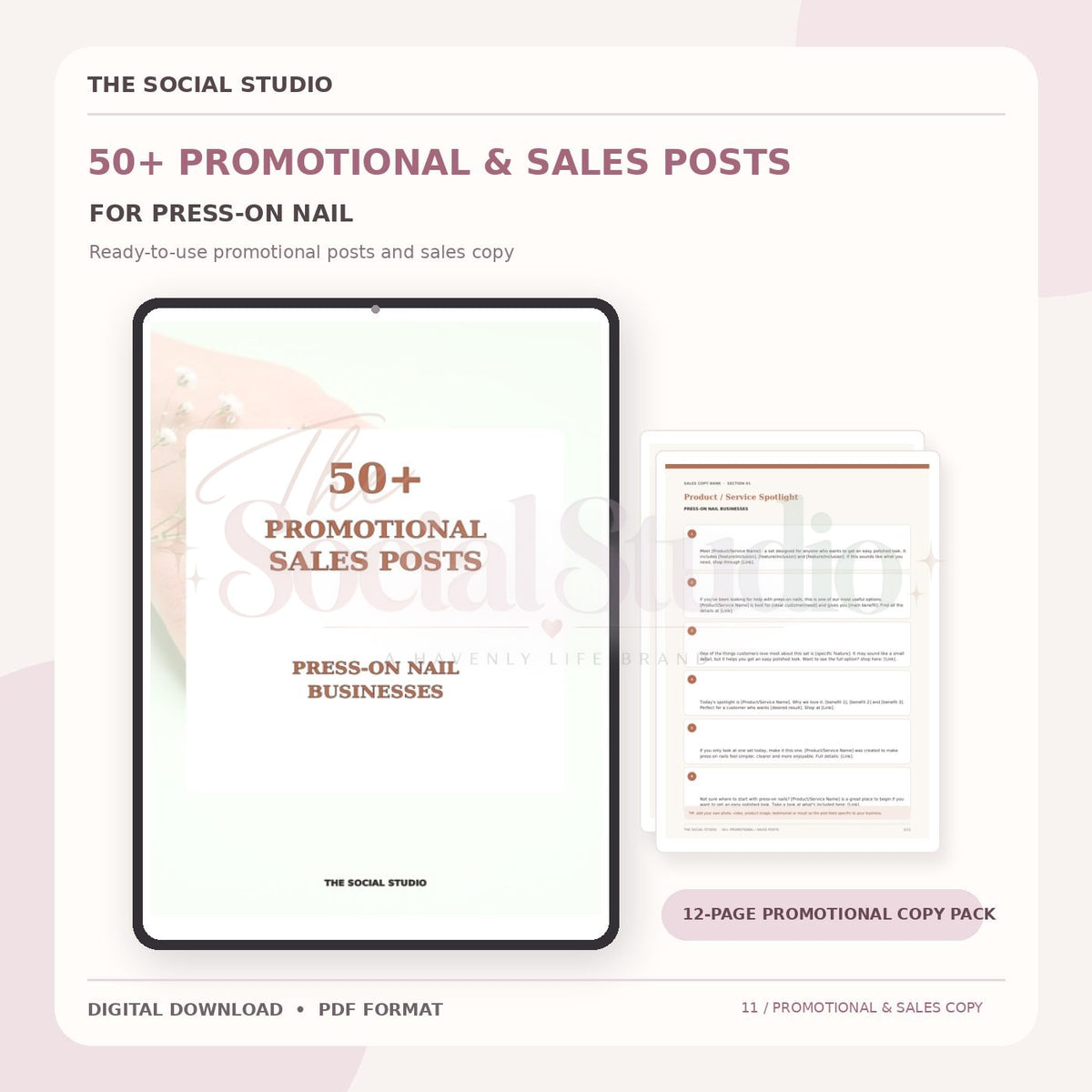 Press-On Nails – Promotional & Sales Post Templates | The Social Studio