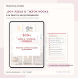 Printed & Personalised – 100+ Reels & TikTok Hooks