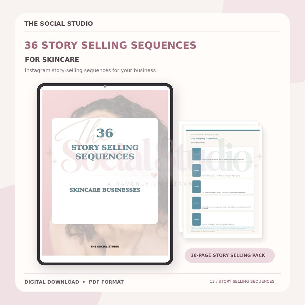 Skincare – Instagram Story Selling Sequences | The Social Studio