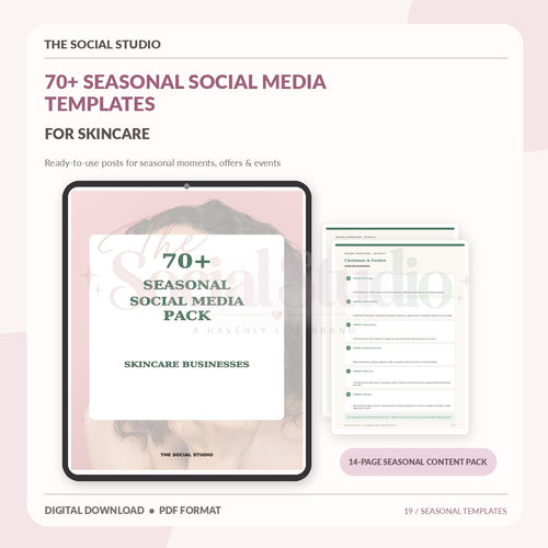 Skincare – Seasonal Social Media Pack | The Social Studio
