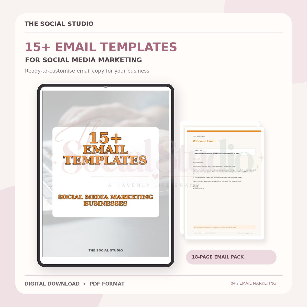 Social Media Marketing – Email Templates Pack | The Social Studio