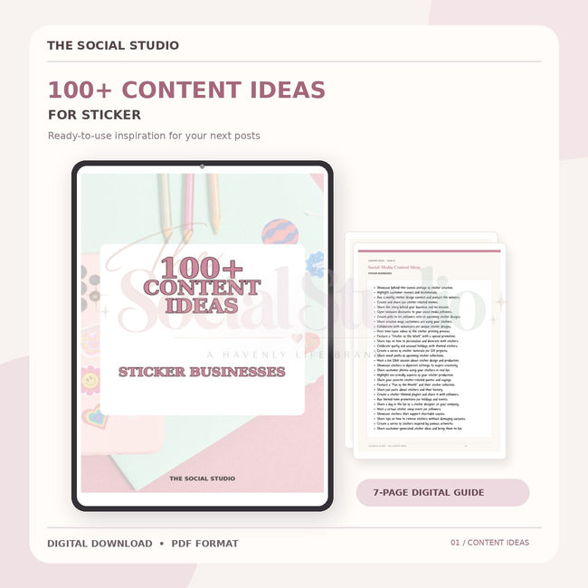 Stickers – Content Ideas Pack | The Social Studio