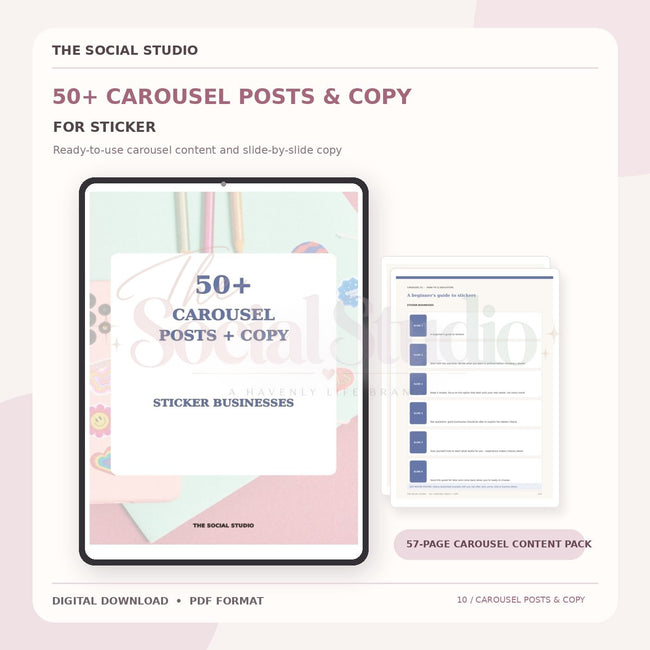Stickers – Carousel Ideas & Copy Pack | The Social Studio