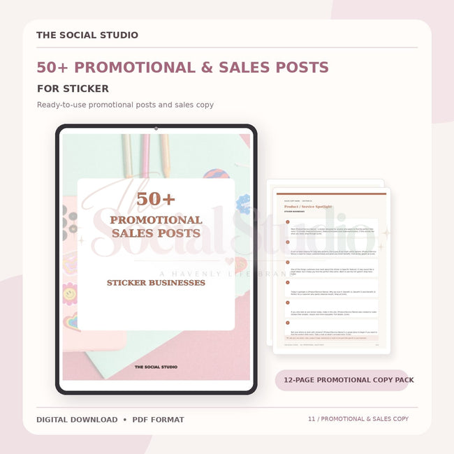 Stickers – Promotional & Sales Post Templates | The Social Studio