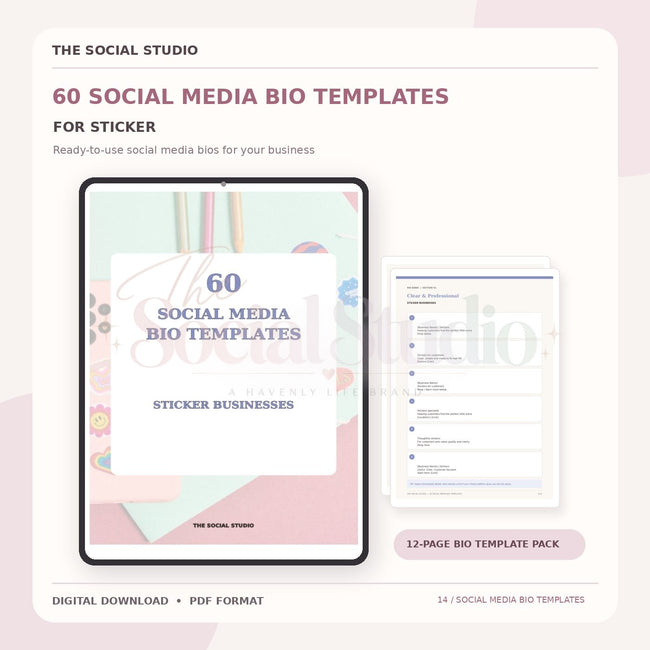 Stickers – Social Media Bio Templates | The Social Studio