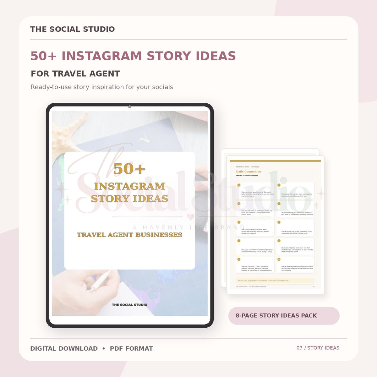 Travel Agents – Instagram Story Ideas Pack | The Social Studio