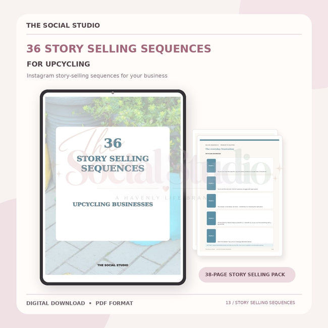 Upcycling – Instagram Story Selling Sequences | The Social Studio