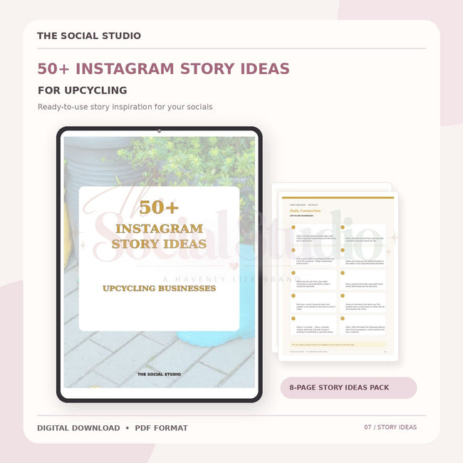 Upcycling – Instagram Story Ideas Pack | The Social Studio