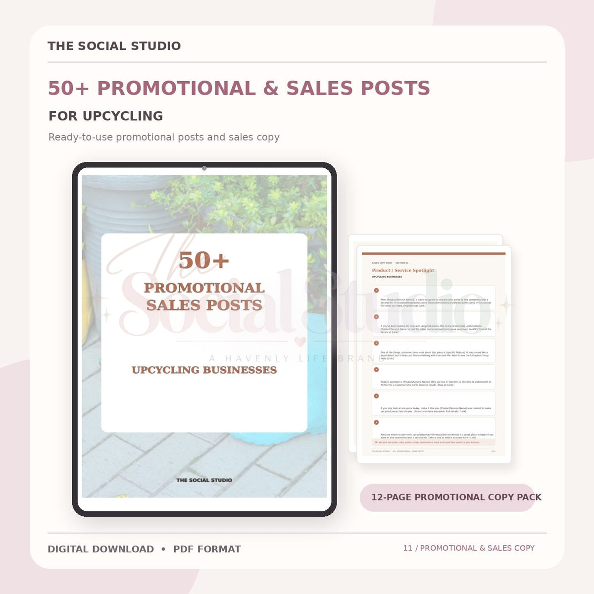 Upcycling – Promotional & Sales Post Templates | The Social Studio