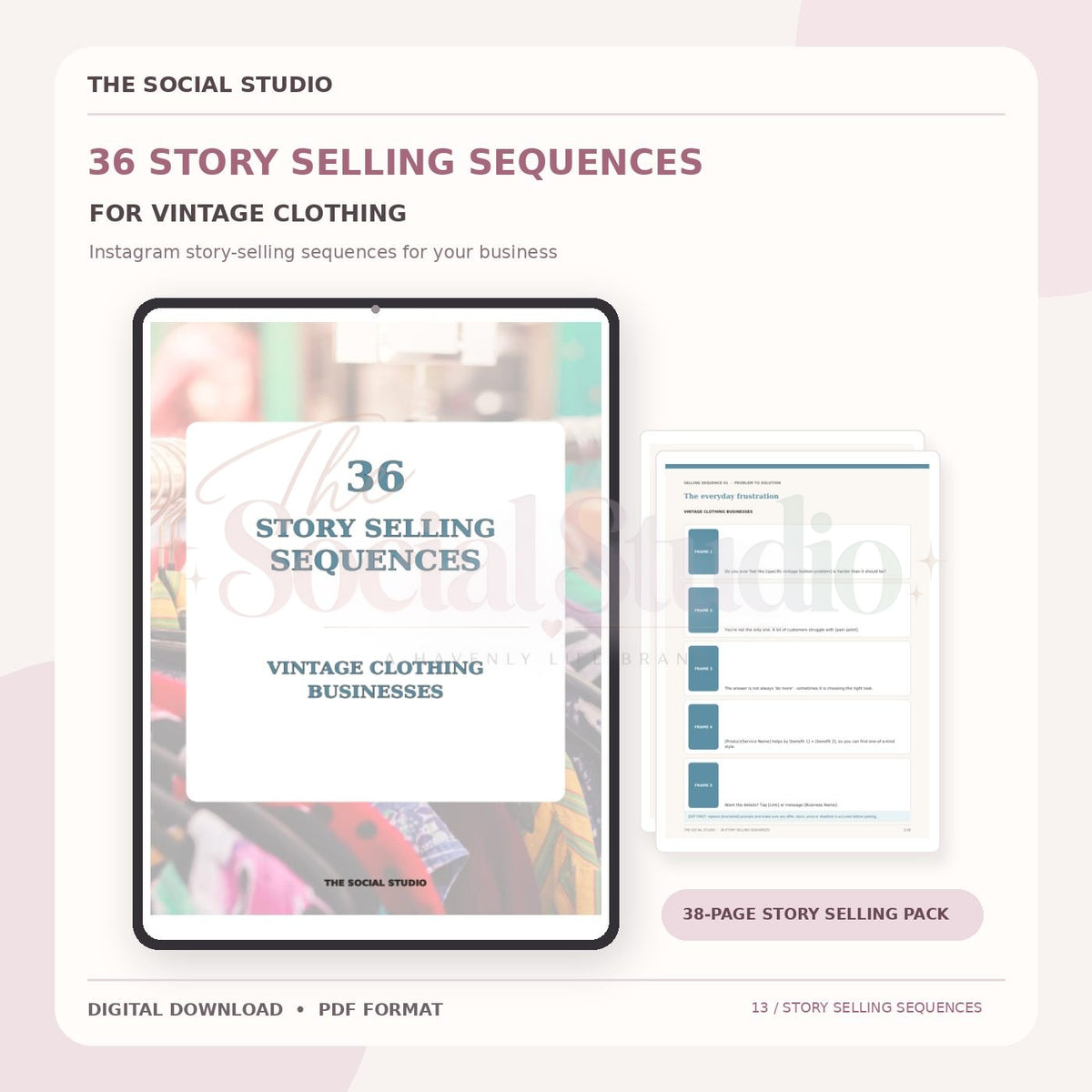 Vintage Clothing – Instagram Story Selling Sequences | The Social Studio