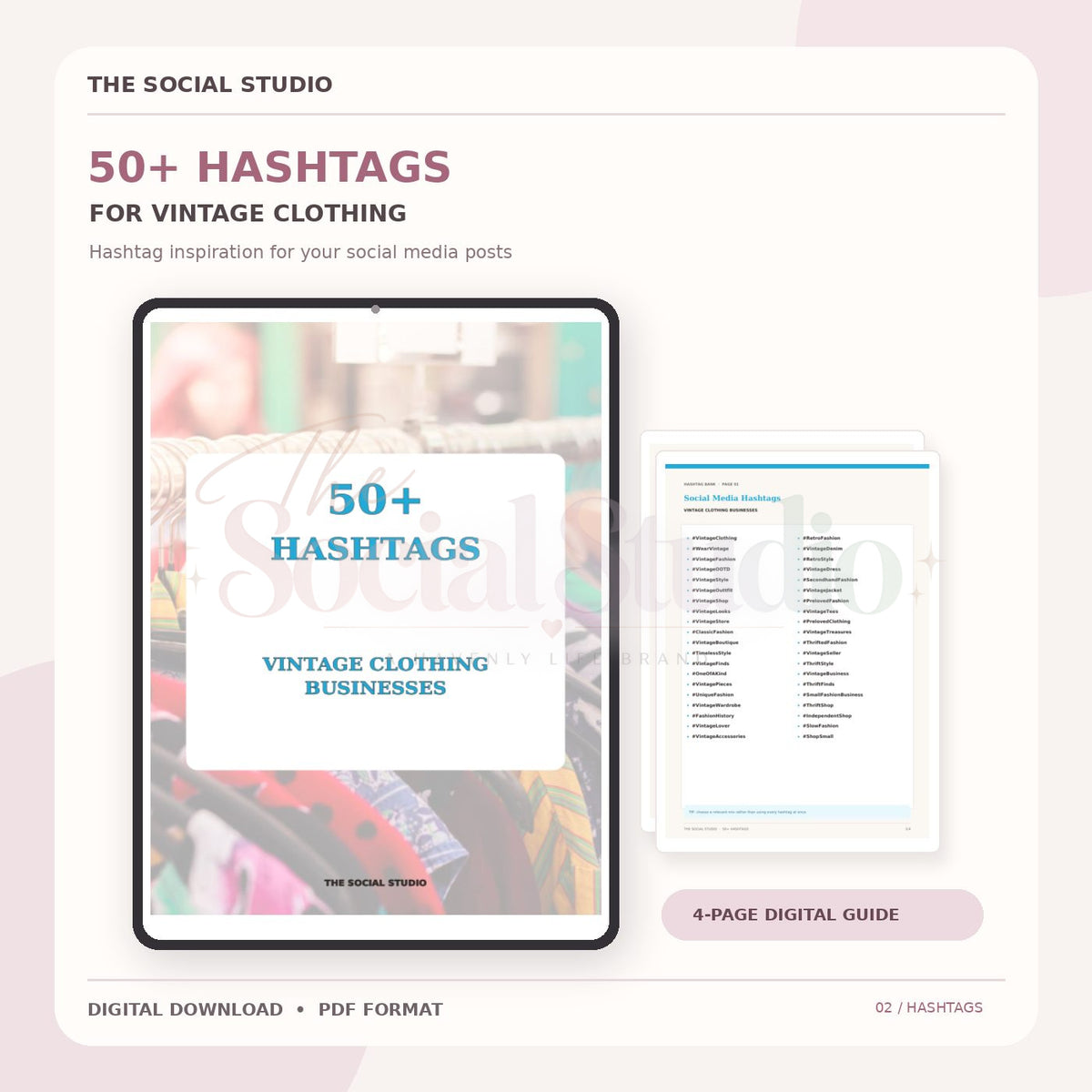 Vintage Clothing – Hashtag Pack | The Social Studio