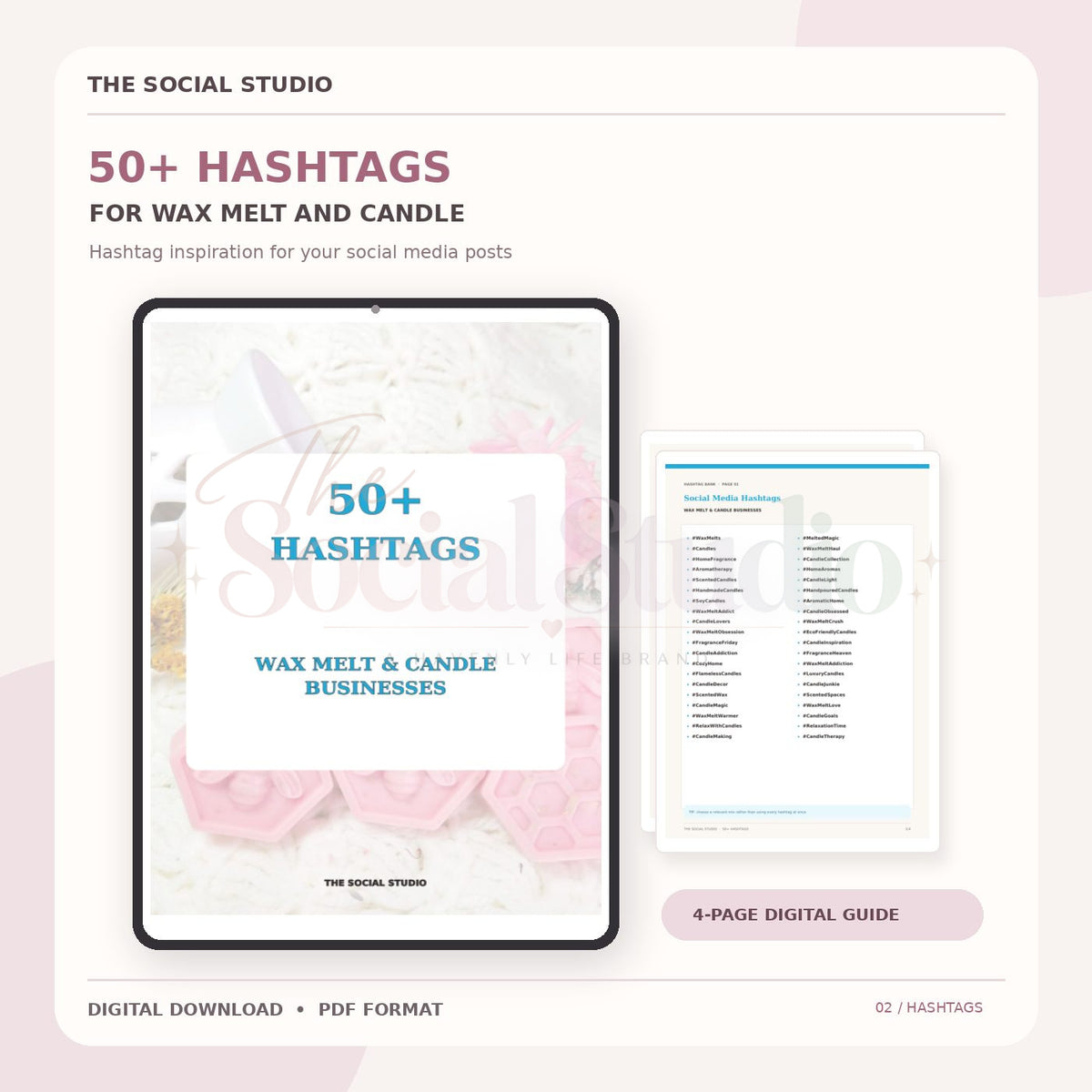 Wax Melts & Candles – Hashtag Pack | The Social Studio