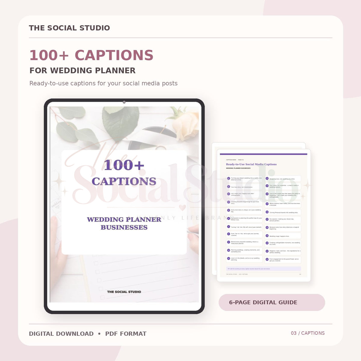 Wedding Planner – Caption Pack | The Social Studio