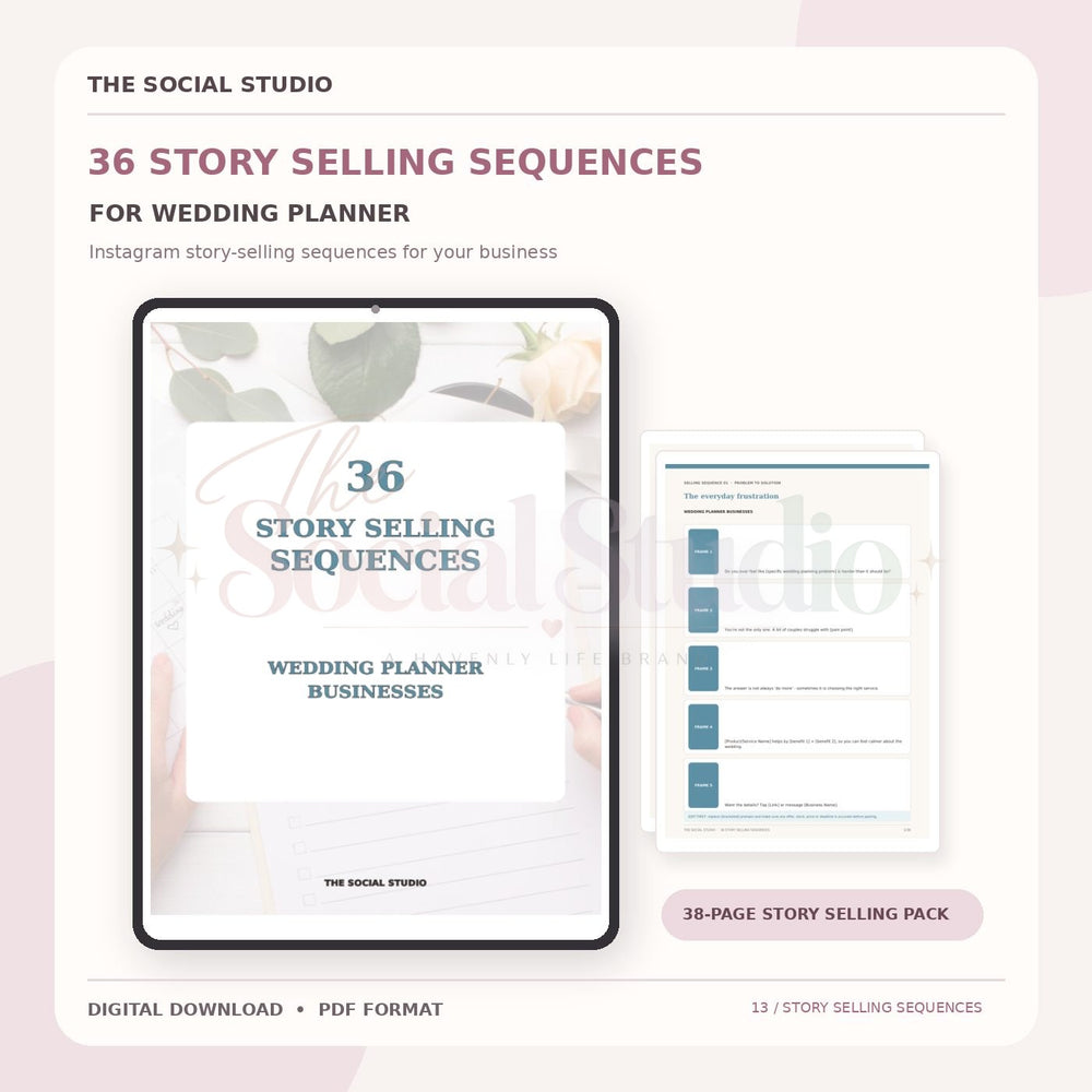 Wedding Planner – Instagram Story Selling Sequences | The Social Studio