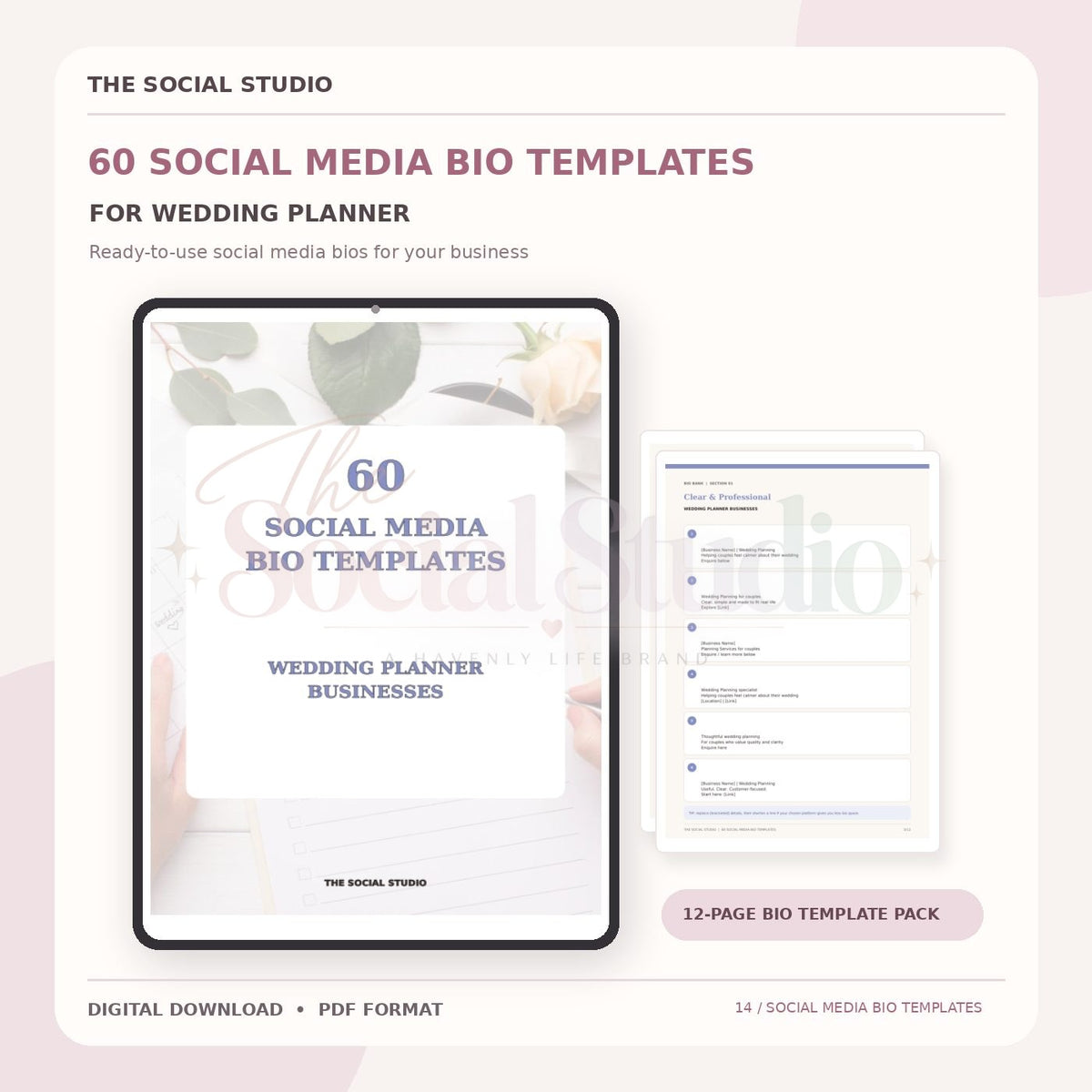 Wedding Planner – Social Media Bio Templates | The Social Studio