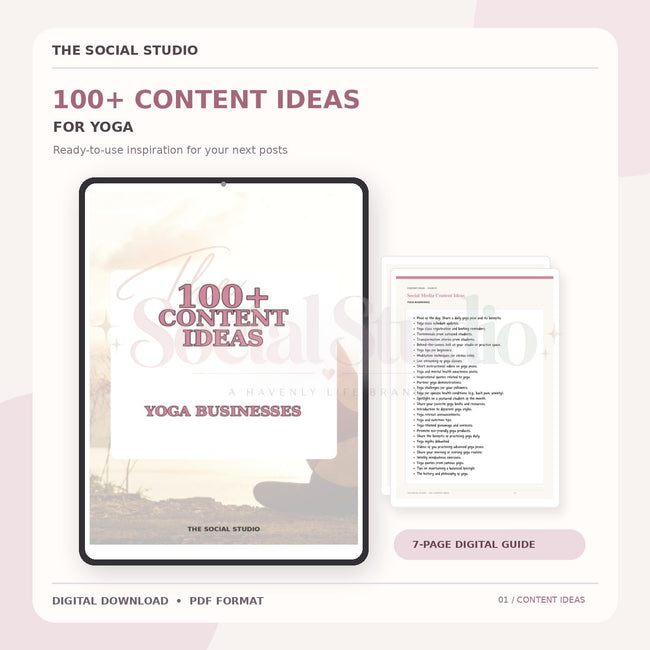Yoga – Content Ideas Pack | The Social Studio