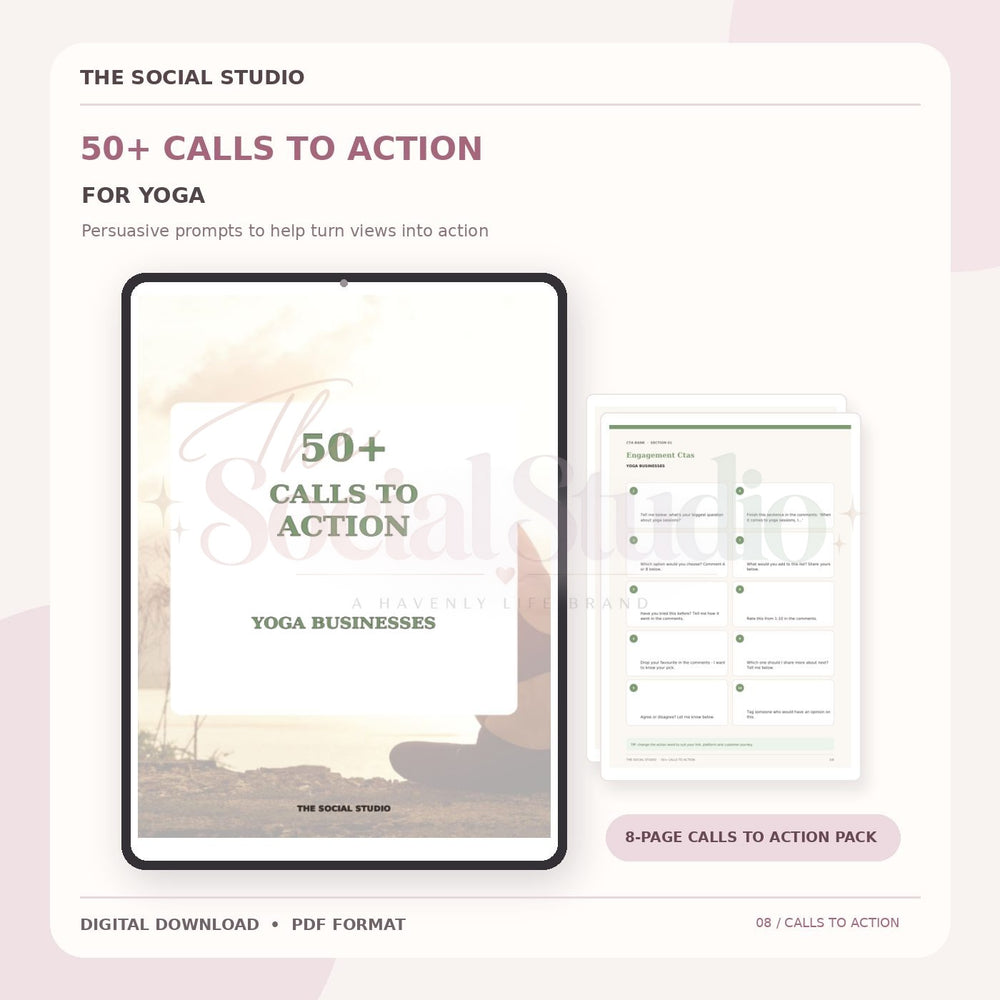 Yoga – Calls to Action Pack | The Social Studio