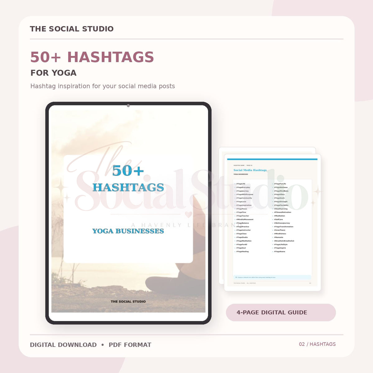 Yoga – Hashtag Pack | The Social Studio