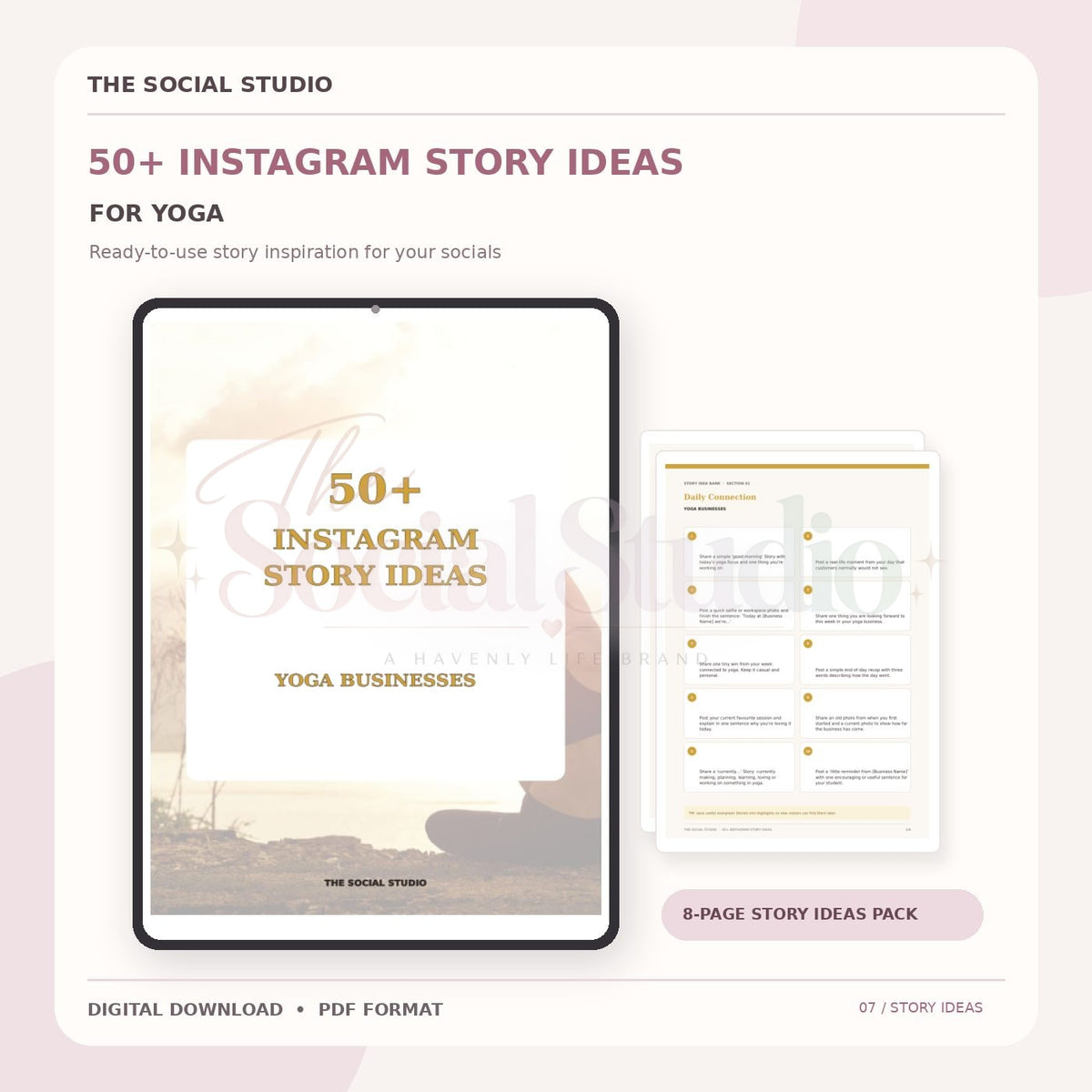 Yoga – Instagram Story Ideas Pack | The Social Studio