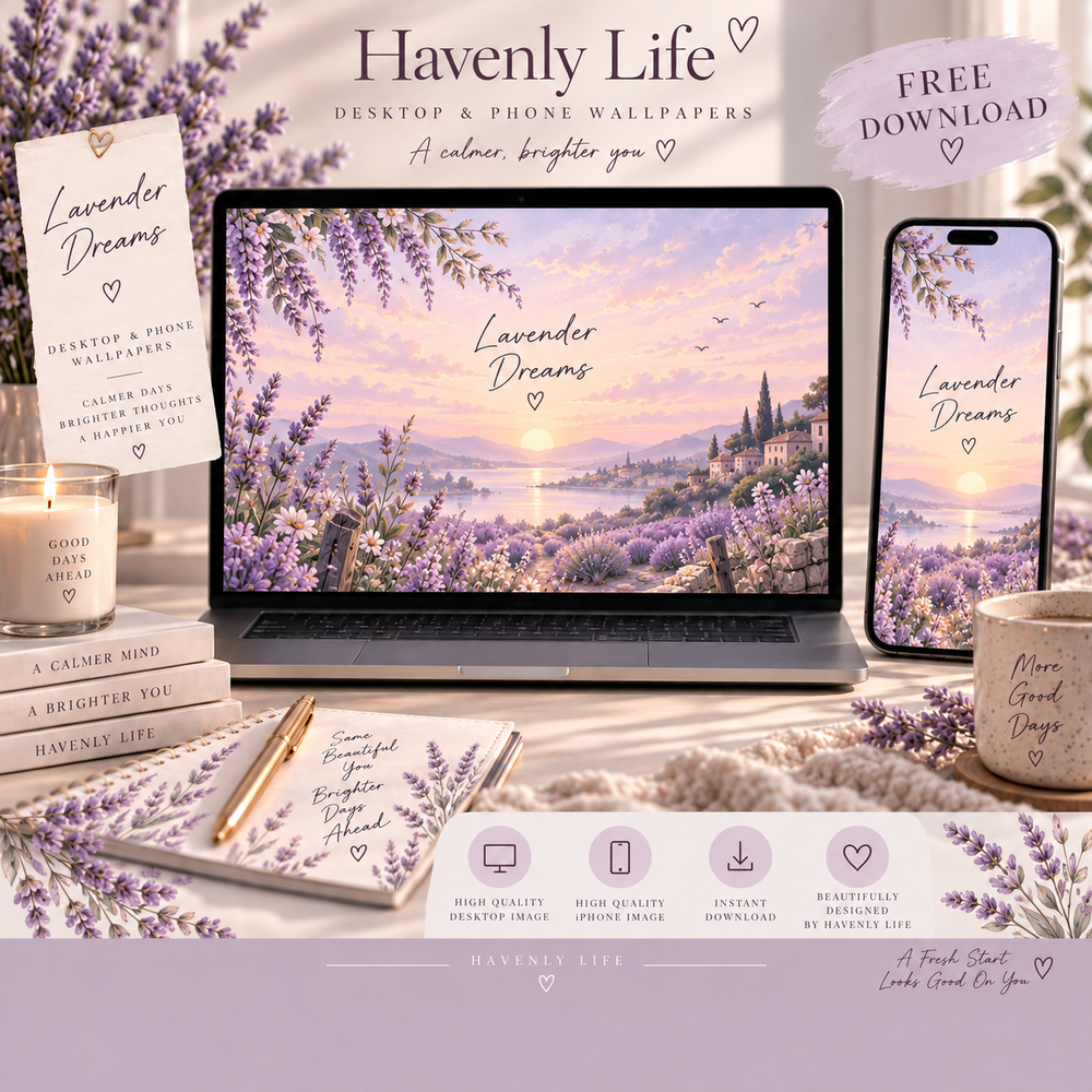 Lavender Dreams FREE Desktop & iPhone Wallpaper